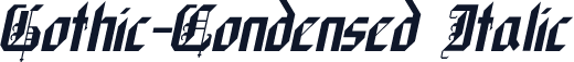 Gothic-Condensed Italic