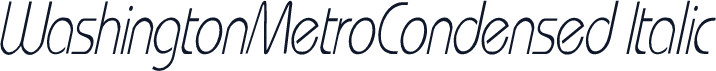 WashingtonMetroCondensed Italic