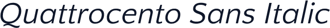 Quattrocento Sans Italic