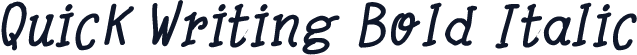 Quick Writing Bold Italic