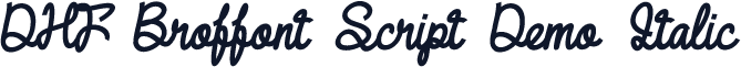 DHF Broffont Script Demo Italic