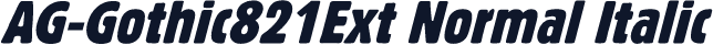 AG-Gothic821Ext Normal Italic