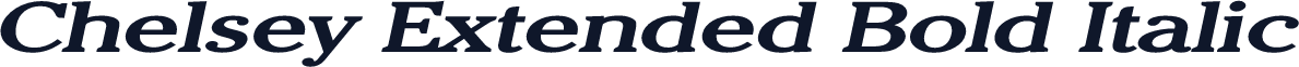 Chelsey Extended Bold Italic