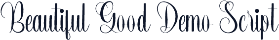 Beautiful Good Demo Script