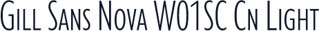 Gill Sans Nova W01SC Cn Light