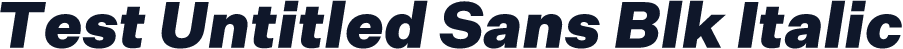Test Untitled Sans Blk Italic