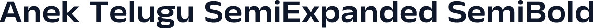 Anek Telugu SemiExpanded SemiBold
