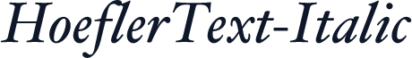 HoeflerText-Italic