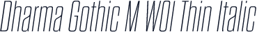 Dharma Gothic M W01 Thin Italic