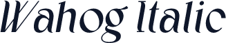 Wahog Italic