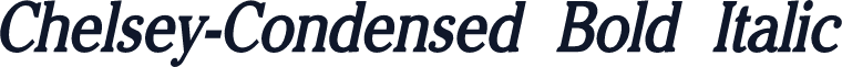 Chelsey-Condensed Bold Italic
