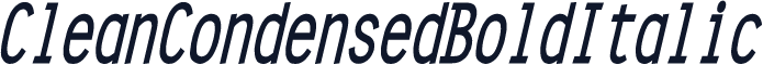 CleanCondensedBoldItalic