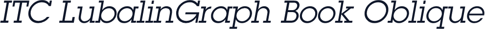 ITC LubalinGraph Book Oblique