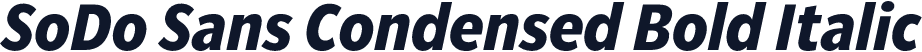SoDo Sans Condensed Bold Italic