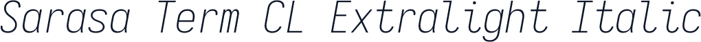 Sarasa Term CL Extralight Italic