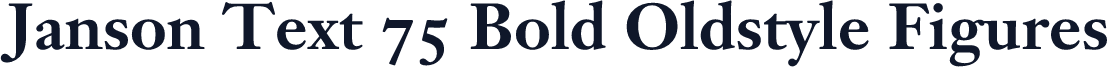 Janson Text 75 Bold Oldstyle Figures