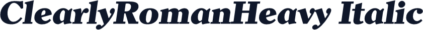 ClearlyRomanHeavy Italic