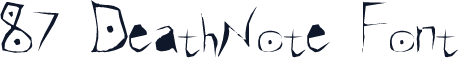 87 DeathNote Font