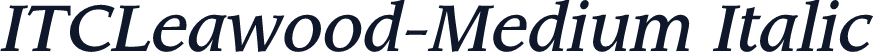 ITCLeawood-Medium Italic