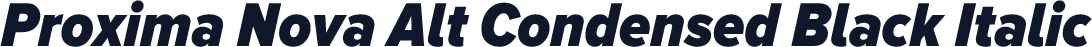 Proxima Nova Alt Condensed Black Italic