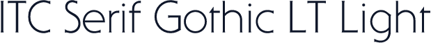 ITC Serif Gothic LT Light
