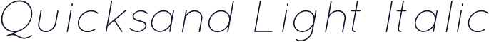 Quicksand Light Italic