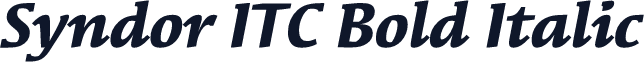 Syndor ITC Bold Italic