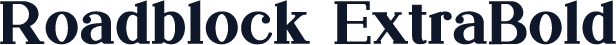 Roadblock ExtraBold