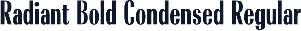 Radiant Bold Condensed Regular