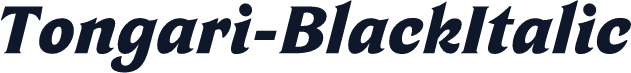 Tongari-BlackItalic