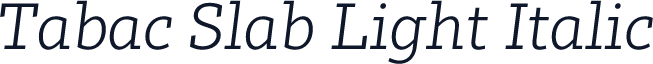 Tabac Slab Light Italic