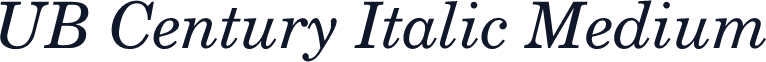 UB Century Italic Medium