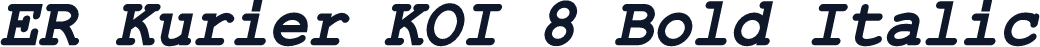 ER Kurier KOI 8 Bold Italic