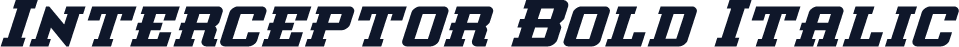 Interceptor Bold Italic
