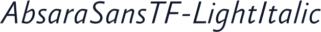 AbsaraSansTF-LightItalic