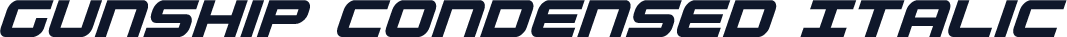 Gunship Condensed Italic