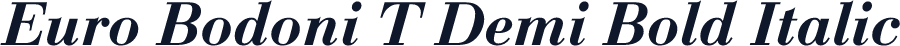 Euro Bodoni T Demi Bold Italic