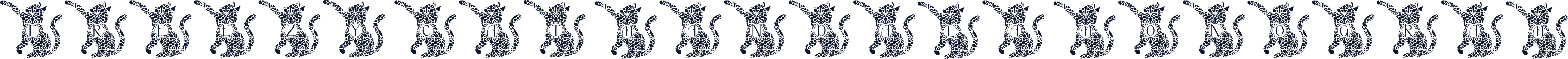 Freezy Cat Mandala Monogram