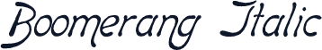 Boomerang  Italic
