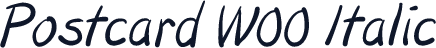 Postcard W00 Italic