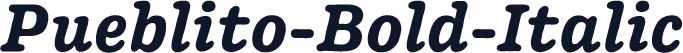 Pueblito-Bold-Italic