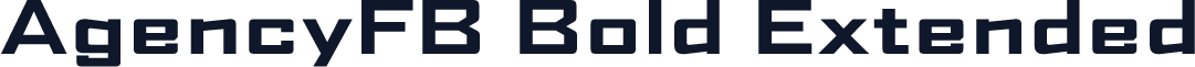 AgencyFB Bold Extended