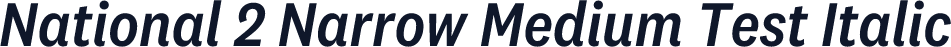 National 2 Narrow Medium Test Italic