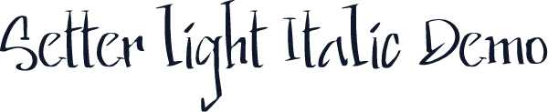 Setter light Italic Demo