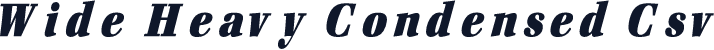 Wide Heavy Condensed Csv
