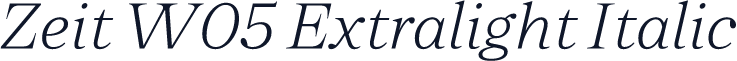 Zeit W05 Extralight Italic