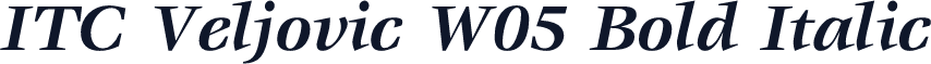 ITC Veljovic W05 Bold Italic