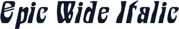 Epic Wide Italic