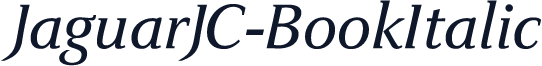 JaguarJC-BookItalic