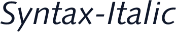 Syntax-Italic
